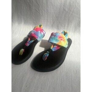 Sanuk little kids size 13/1 tie dye yoga sandals flips flops